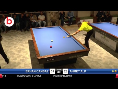 ERHAN CANBAZ & AHMET ALP Bilardo Maçı - LOOK BİLARDO ÖZEL 3 BANT TÜRKİYE ŞAMPİYONASI -3.TUR