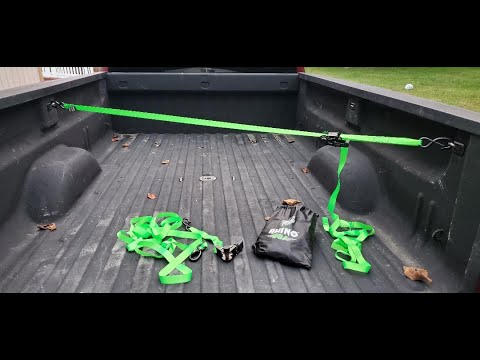 BullRing USA Inner-Bed Retractable Tie Downs Anchors and Rhino USA Ratchet Straps