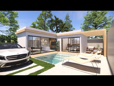 Plano de Casa 35 m² | Mini Casa 35 M²| 35 SQM HOUSE | Small House Design Idea