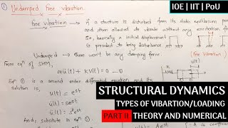 Structural Dynamics Part II | Undamped Free Vibration Theory And Numerical | IIT IOE Pou | BE.Civil