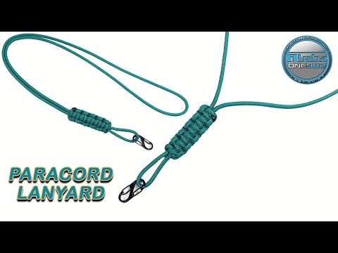 How to Make a Paracord Lanyard Cobra Knot Tutorial DIY Neck Knife Keychain Lanyard