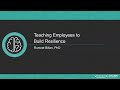 Teaching Employees to Build Resilience | Dr. Rumeet Billan Full Webinar