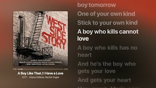 Ariana DeBose - A Boy Like That / I Have a Love (Lyrics)