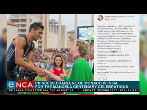 Princess Charlene of Monaco speaks to eNCA