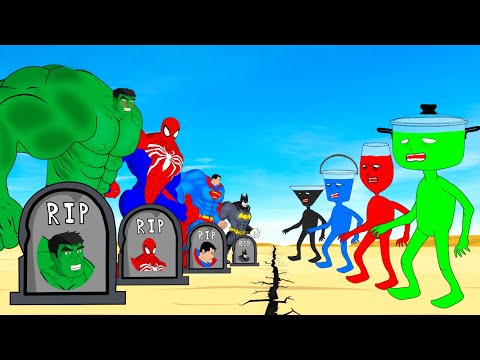 Rescue HULK, SPIDERMAN, SUPERMAN, BATMAN Vs MONSTER RADIATION: Returning From The Dead SECRET-FUNNY