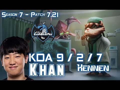 LZ Khan KENNEN vs SHEN Top - Patch 7.21 KR Ranked
