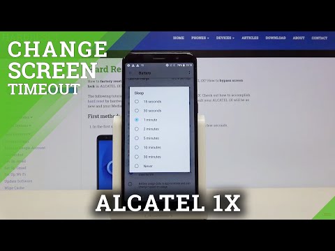 How to Change Screen Timeout on ALCATEL 1X - Screen Settings