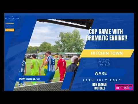 Highlights of Hitchin Town V Ware in the Herts Charity Cup, dramatic penalty shootout at the end!!