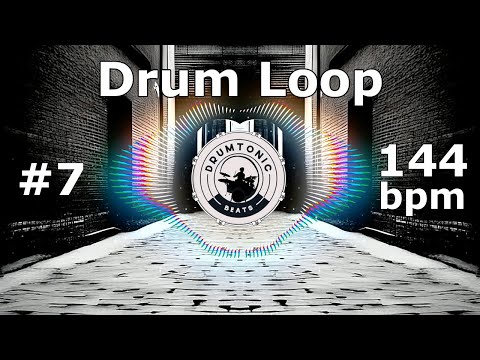 #7 Drum Loop 144 bpm 🥁 Bass Guitar Backing Tracks 🥁 2 Variations - DrumTonic Beats