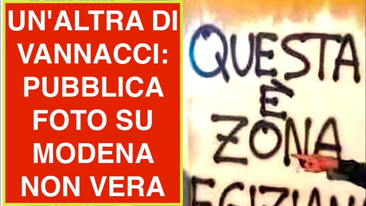 UN'ALTRA DI VANNACCI: PUBBLICA FOTO SU MODENA NON VERA