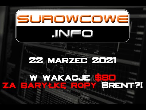 Surowcowe.info 22 marzec 2021 – w wakacje $80 za baryłkę ropy Brent?!