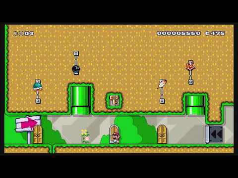 Super Mario Maker | Red Coin Village #TeamMidAir by Justin