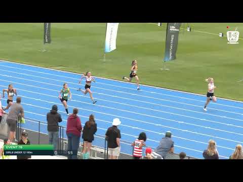 Girls Under 12 100m H6 - 2020 State Combined Events Championships // LAVicTV