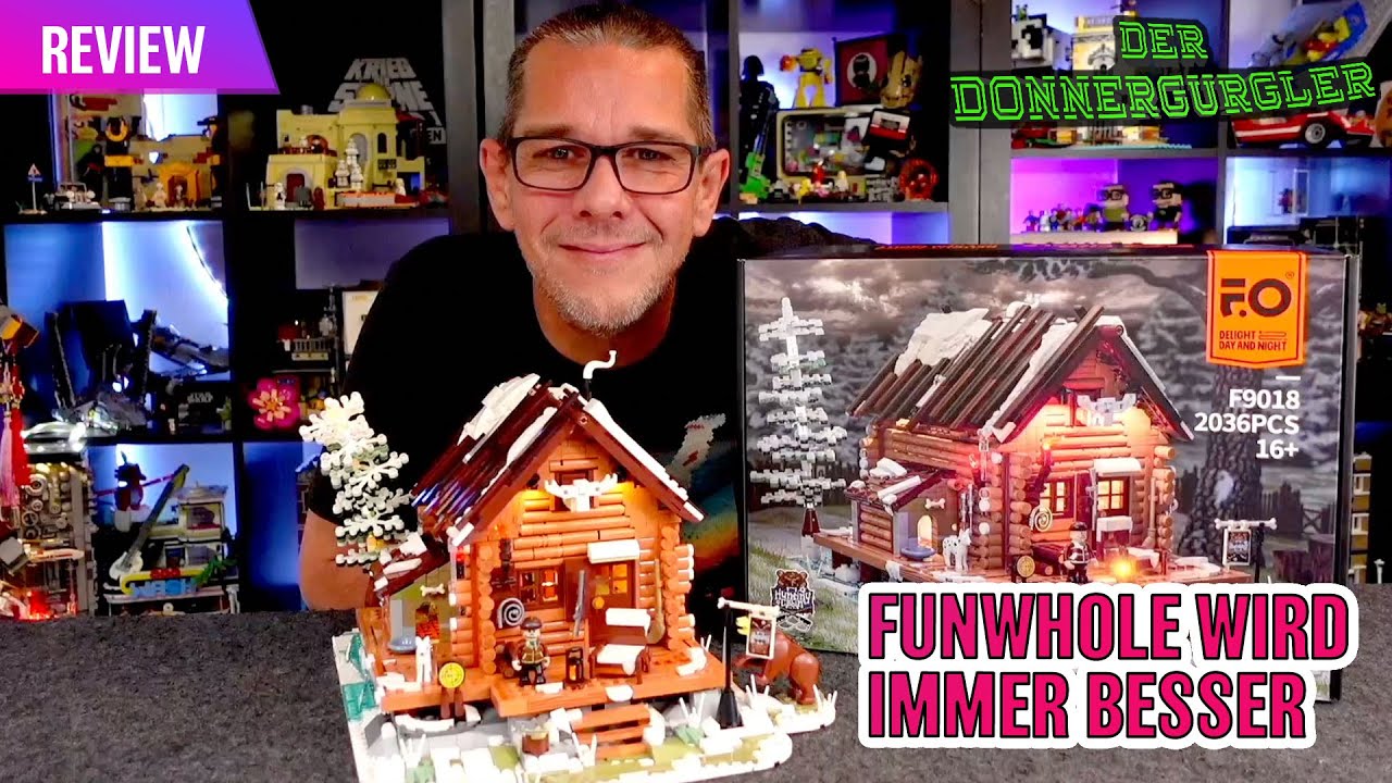 FunWhole Hunting Cabin - Auch im Winter wird es hell. F9018 Jagdhütte