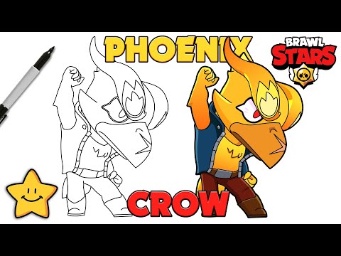 How To Draw Phoenix Crow 🔥 | Brawl Stars | Step By Step | Tutorial