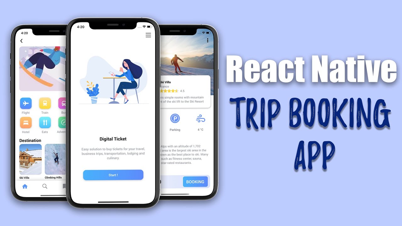 LCRN EP3 - Trip Booking App - React Native UI