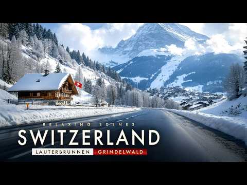 Swiss Alps 🇨🇭 Lauterbrunnen to Grindelwald Scenic Drive 4K
