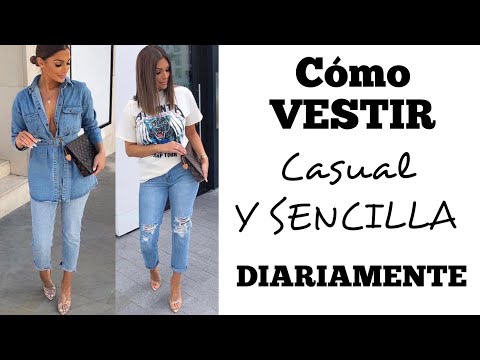 MODA 2022 CÓMO VESTIR CASUAL CON ROPA SENCILLA OUTFITS CASUALES PARA MUJER TENDENCIAS DE MODA 22