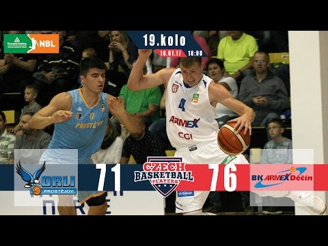 ORLI PROSTĚJOV vs. BK ARMEX DĚČÍN - 16.1.2017 - 71:76 - (19. kolo KNBL)