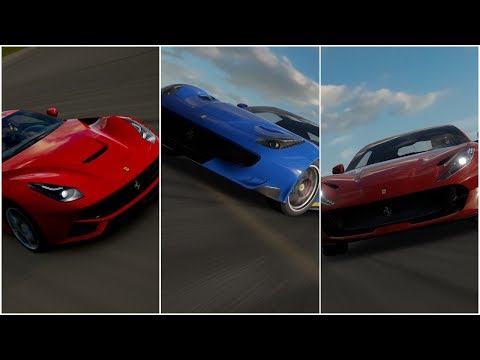 FM7 - F12 vs F12tdf vs 812 - Top Gear Test Track (Full Circuit/Day)