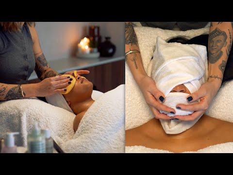 Deeply Relaxing Step by Step Hot Towel Facial Massage Treatment
