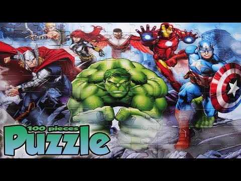 MARVEL AVENGERS Puzzle Games Rompecabezas Hulk Captain America Puzzles For Kids Learning Toys videos