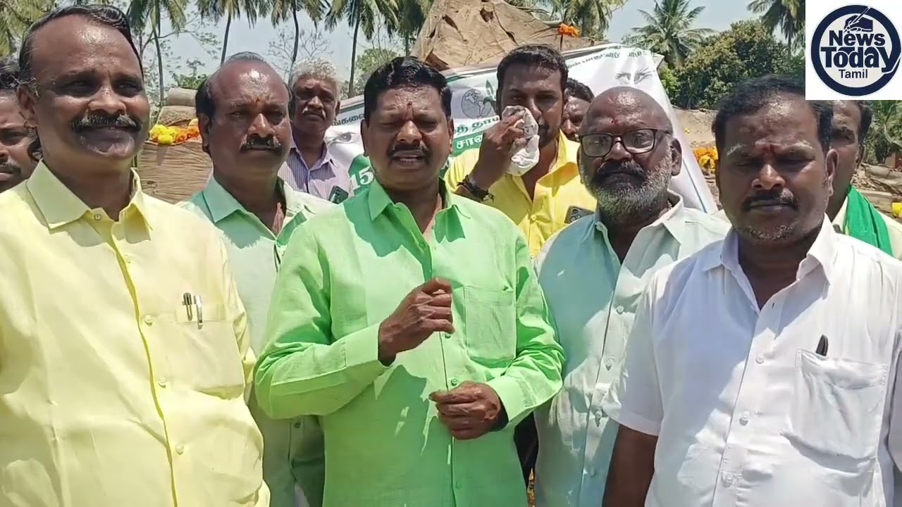 சாலை விரிவாக்க பணிகளுக்காக மரங்கள் வெட்டப்படுவதை கண்டித்து பா.ம.க.வினர் ஆர்ப்பாட்டம்.!