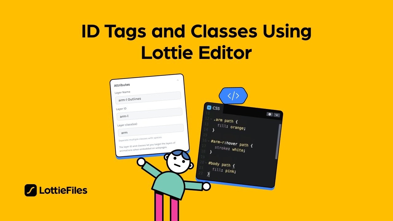 Using layer ID and classes on Lottie Editor | Customize layers using CSS and JavaScript