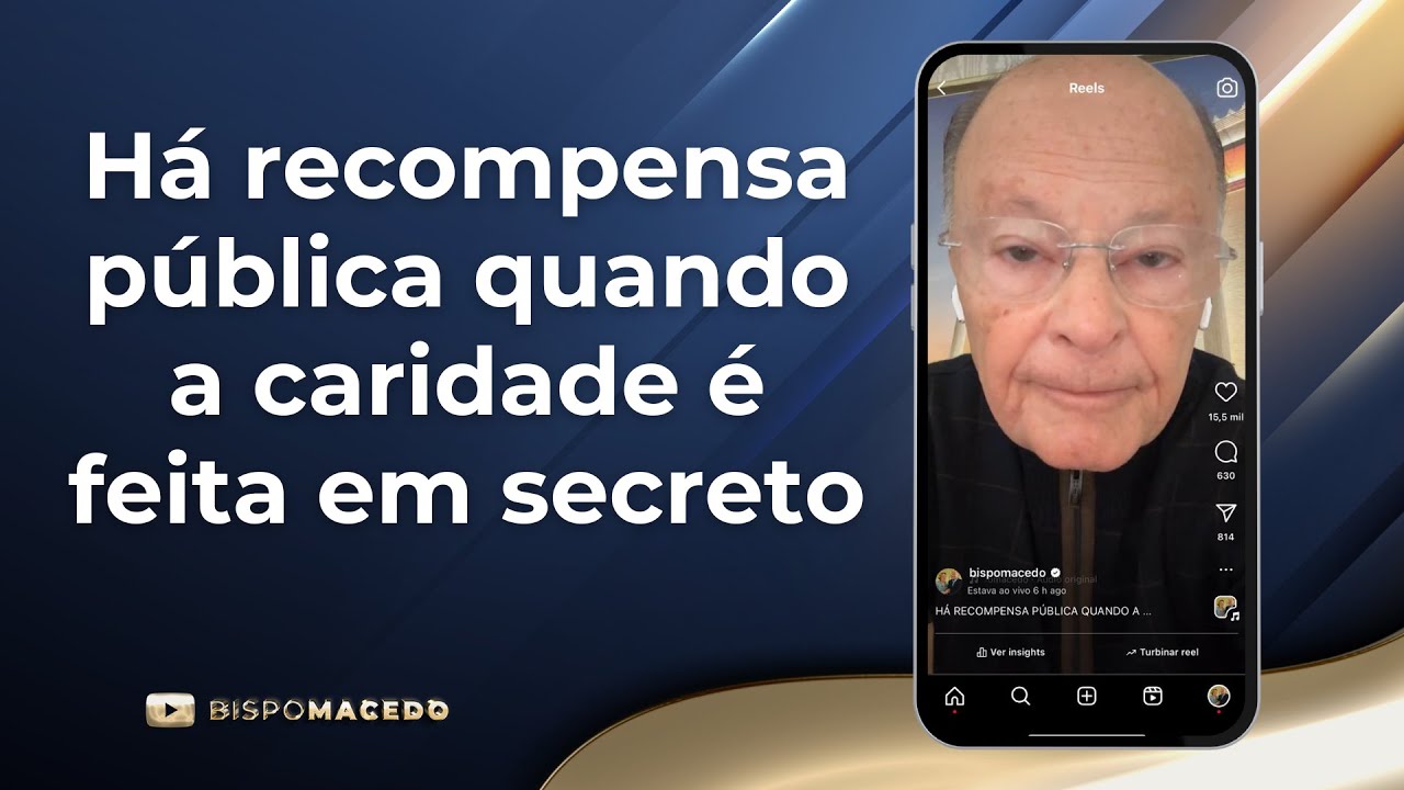 Há recompensa pública quando a caridade é feita em secreto - Meditação Matinal 12/12/24