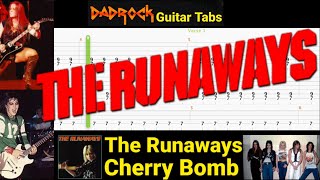 Cherry Bomb - The Runaways - Guitar + Bass TABS Lesson