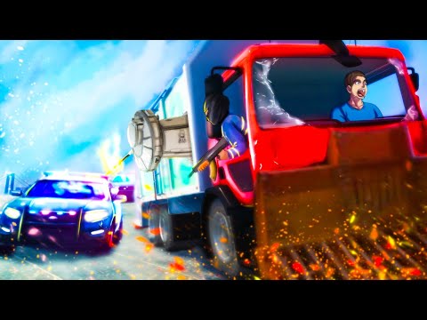 9999HP GARBAGE TRUCK VS COPS in GTA 5 RP!