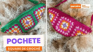Pochete de Square Crochê (FÁCIL)