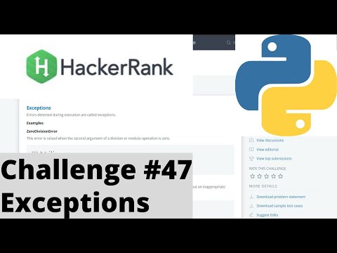 Exceptions Hackerrank Python Solution English Explanation