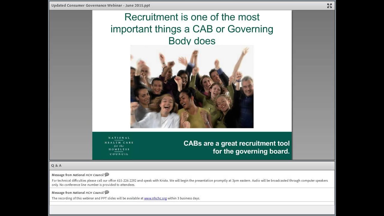 Webinar: Effectiveness in Consumer Governance