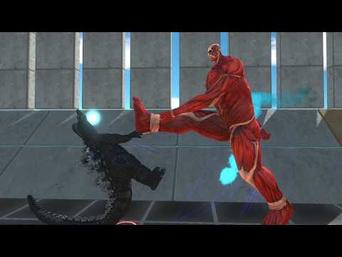 Colossal Titan VS. Super Godzilla 🦖 x Godzilla VS. King Kong - Animal Revolt Battle Simulator