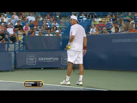Cincinnati R3 2009 - Mathieu vs Nadal (1st set)