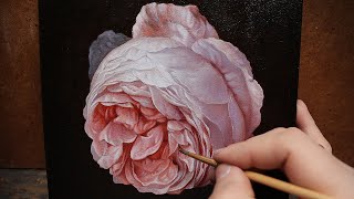 Painting a flower | Three-layer painting technique of the Old Masters