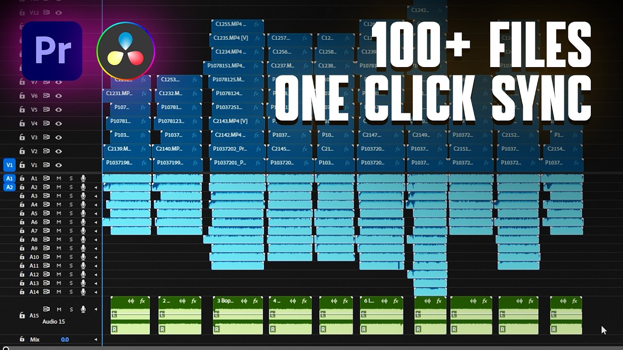KlikSync demo — syncing 100+ multicam files