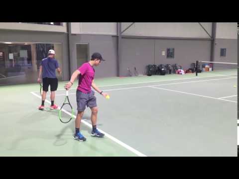 Matt Woolman and Reece Falck practice