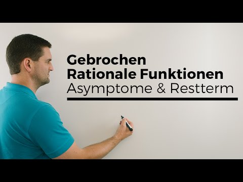 Gebrochen Rationale Funktionen, Asymptote und Restterm, Polynomdivision | Mathe by Daniel Jung
