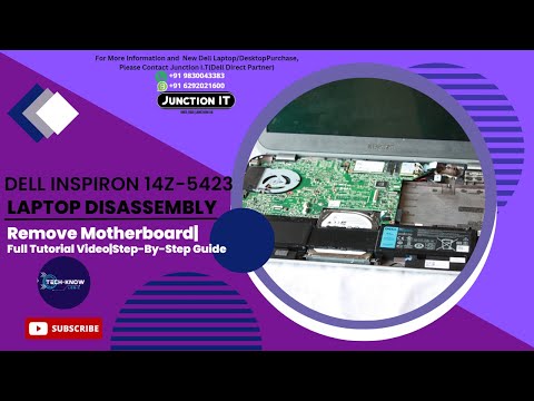 Dell Inspiron 14z-5423 Laptop Disassembly |Remove Motherboard |Step-By-Step Guide |Tutorial Video