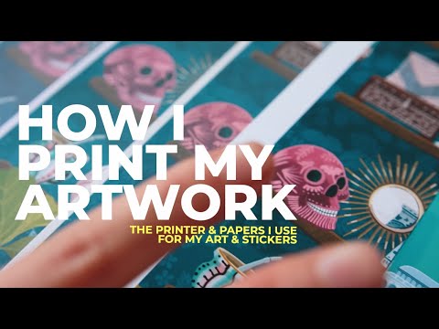 HOW I MAKE MY ILLUSTRATION ART PRINTS at Home, the paper and printer I use