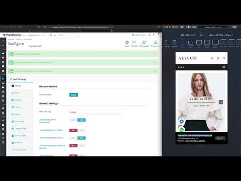 Prestashop AMP module General settings