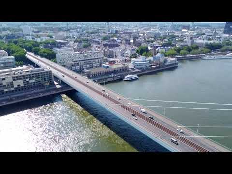 COLOGNE GERMANY Birds eye view || Drone footage