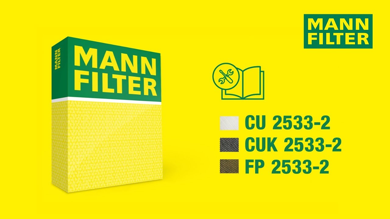 How to change a cabin air filter by MANN-FILTER I CU 2533-2 - CUK 2533-2 - FP 2533-2