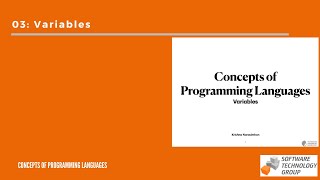 3: Concepts of Programming Languages - Variables