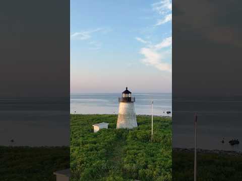 Bird Island Lighthouse Sunrise Drone Tour #shorts