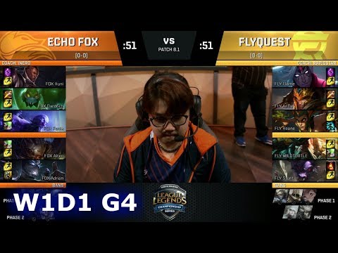 Echo Fox vs FlyQuest | Week 1 Day 1 of S8 NA LCS Spring 2018 | FOX vs FLY W1D1 G4