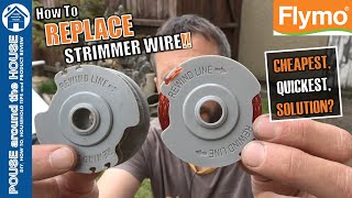 How to replace Flymo strimmer wire, QUICKEST & CHEAPEST solution! Flymo spool wire replacement.