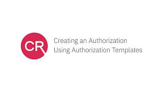 Creating an Authorization Using an Authorization Template
